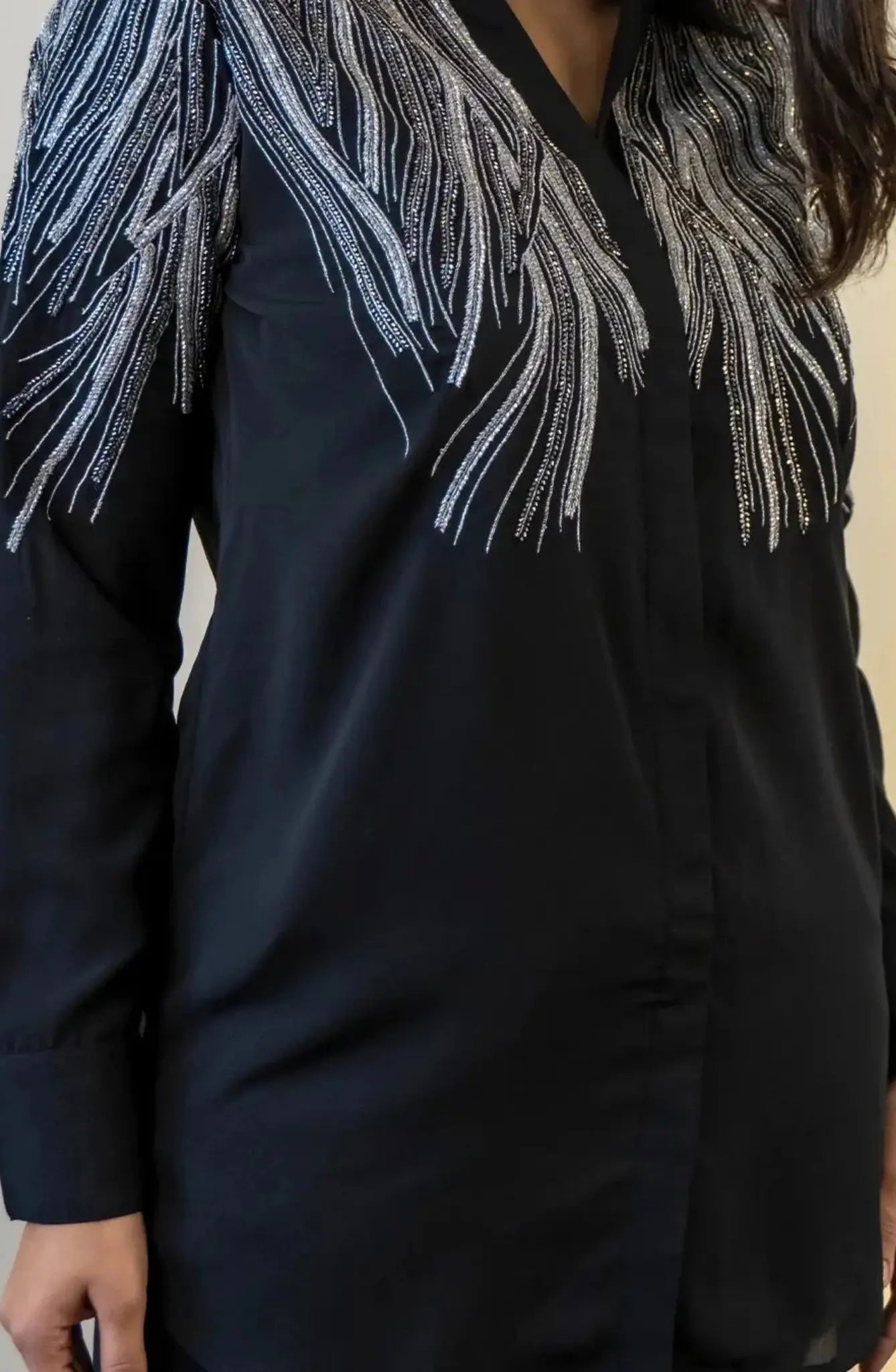 Black Embellished Shirt
