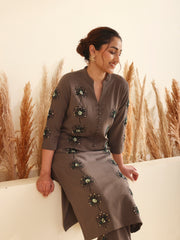 Ash Grey Kurta Set