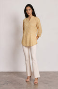 Mustard Yellow Printed Shirt