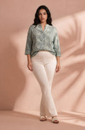 Mint Green Abstract Printed Shirt