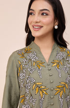 Olive Leaf Embroidered Co-ord Set