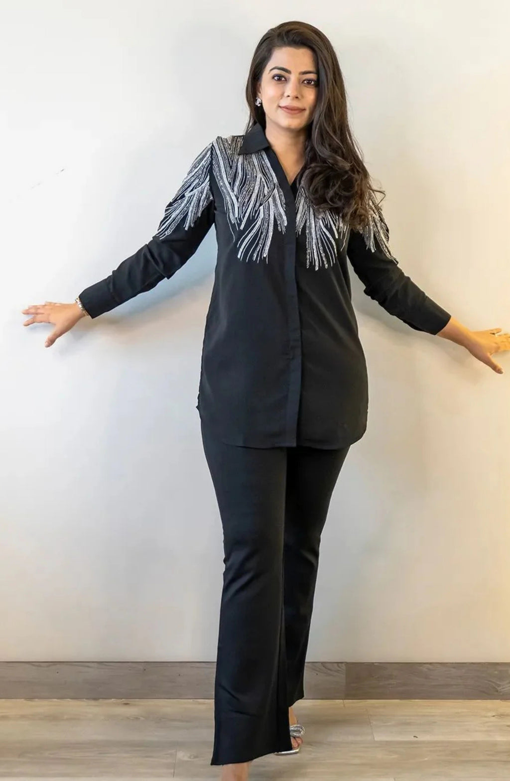 Black Embellished Shirt