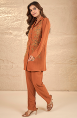 Rust Embellished Co-ord Set