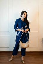 Teal Embroidered Co-ord Set