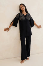 Black Crystal Embellished Co-Ord Set