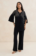 Black Crystal Embellished Co-Ord Set