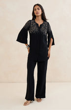 Black Crystal Embellished Co-Ord Set