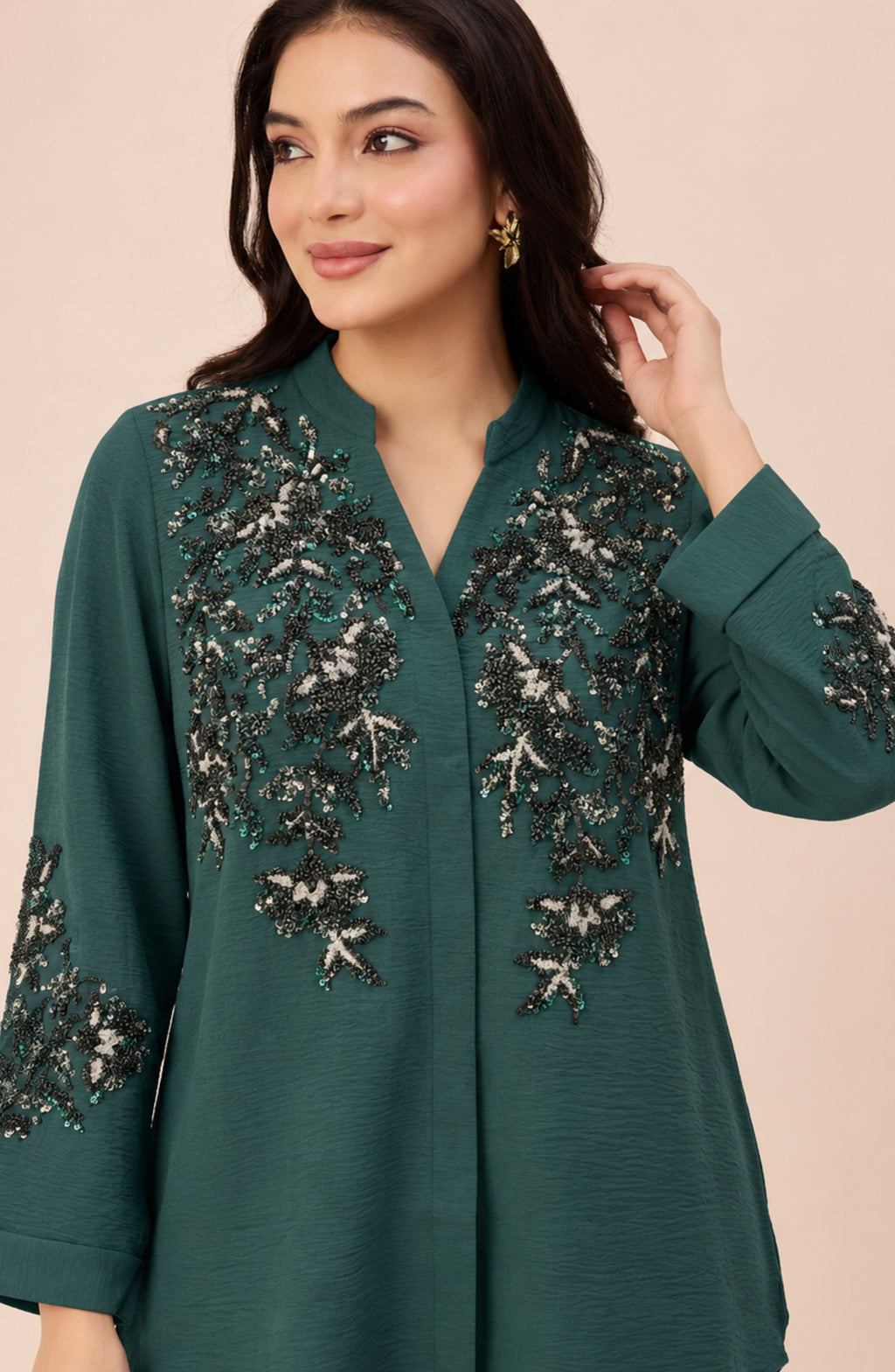 Emerald Night Sequin Co-ord Set