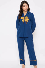 Royal Blue Patch Work Co-ord Set