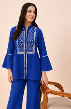 Royal Blue Bliss Embroidered Co-ord Set