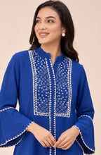 Royal Blue Bliss Embroidered Co-ord Set