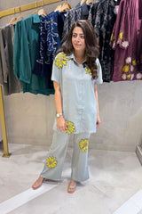 Dusty Grey Floral Co-ord Set