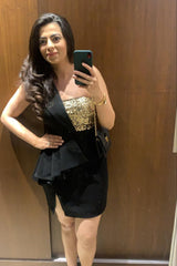 Black Golden Embellished Dress