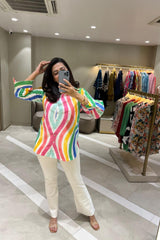 Multicolor Cotton Poplin Shirt