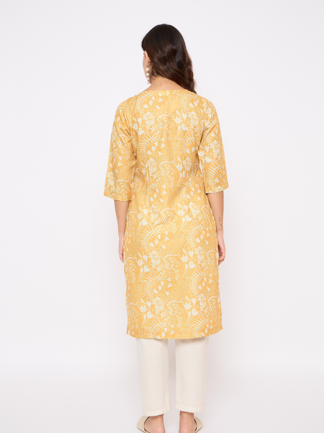 Printed Pearl Work Kurta