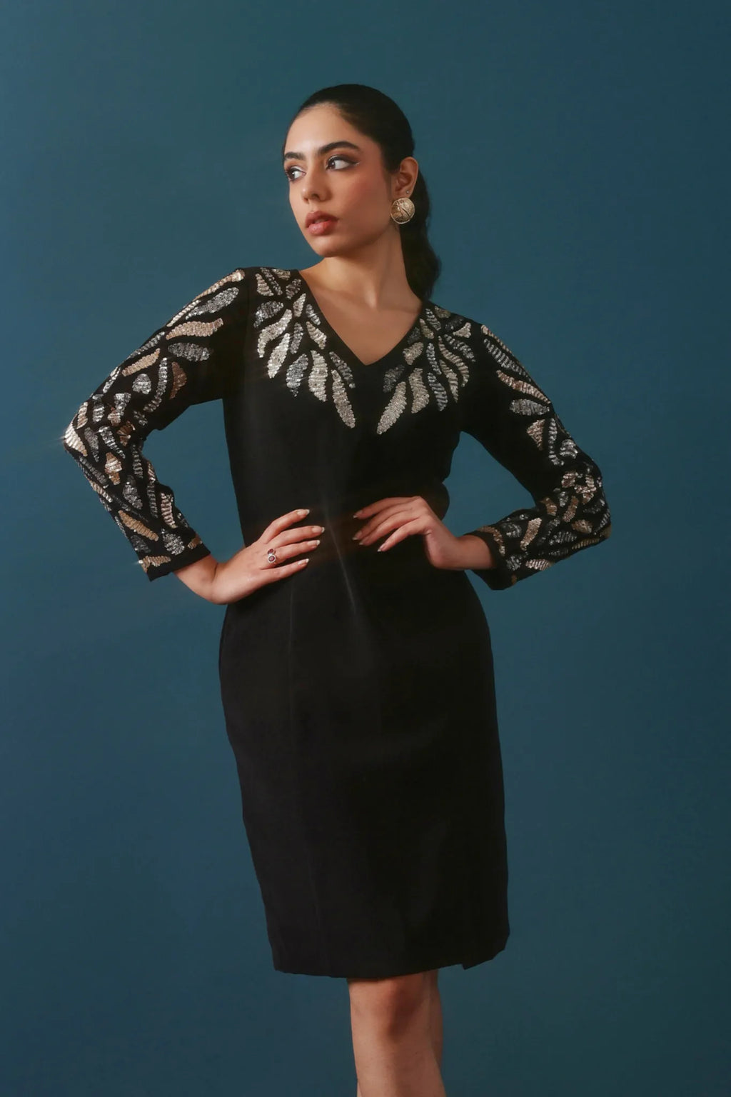 Black Sequin Dress