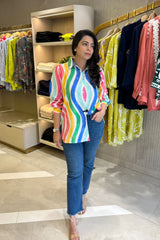 Multicolor Cotton Poplin Shirt