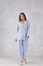 Azure Sky Blue Embroidered Co-Ord Set