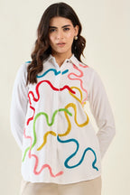 White Colorful Shirt