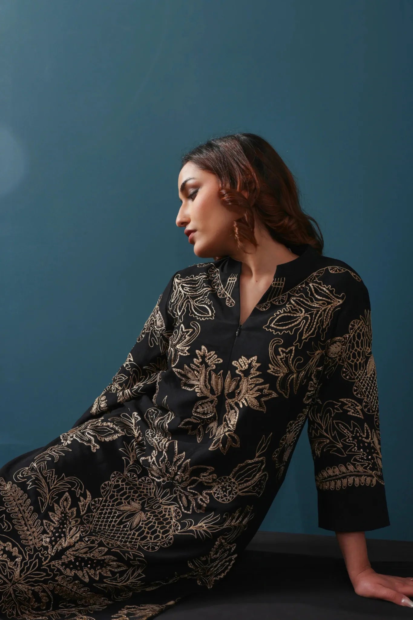 Black kurta set