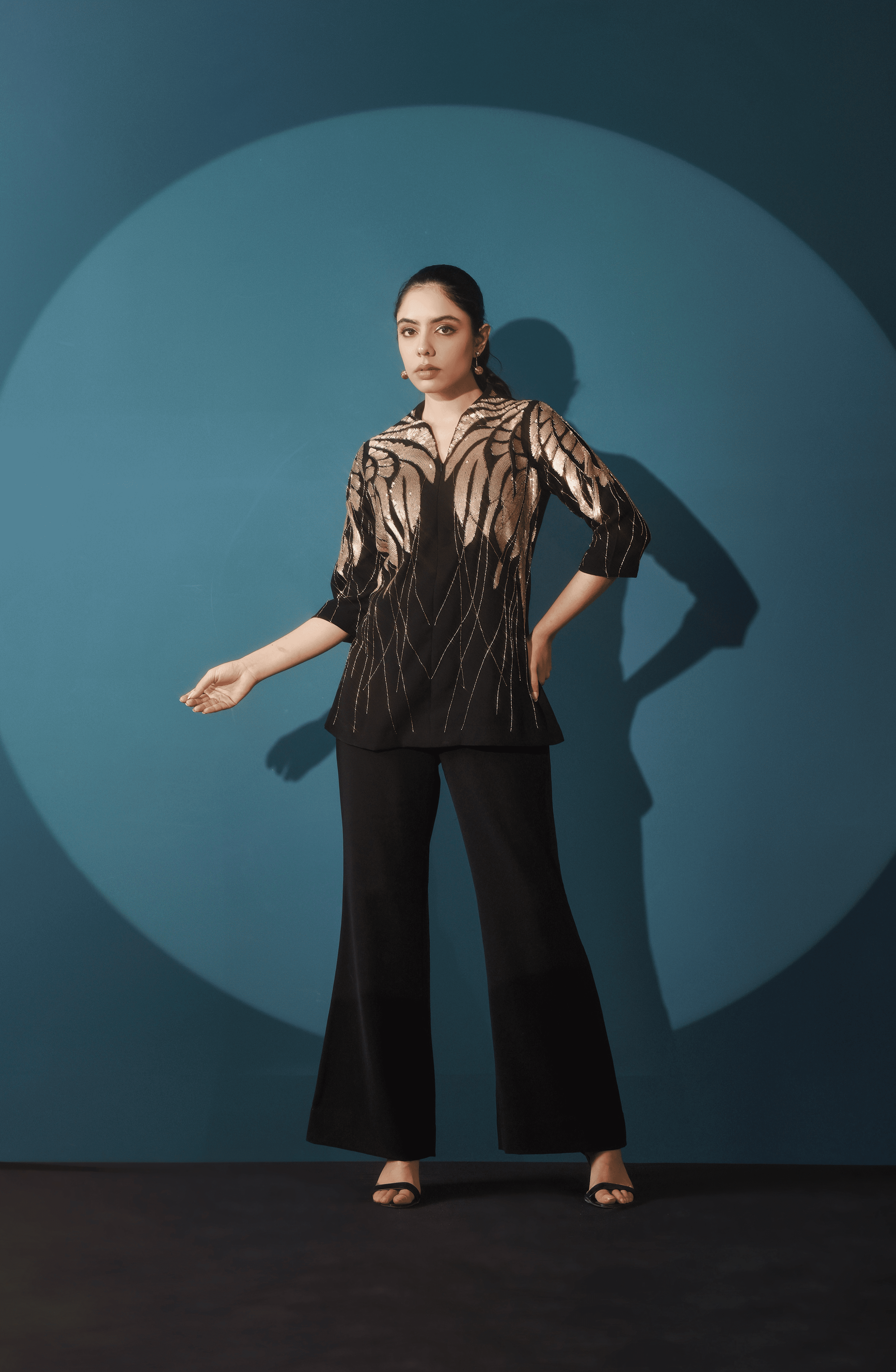 Black & Gold Co-ord Set