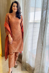 Rust Brocade Co-ord Set