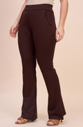 Brown Bell Bottom Pants