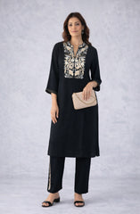 Black Embroidered kurta set
