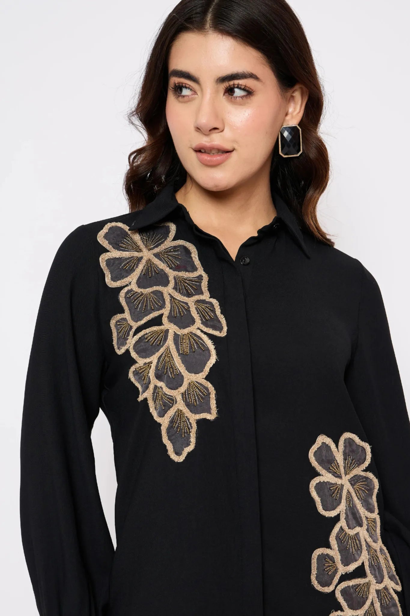 Black Embroided Co-ord Set