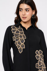 Black Embroided Co-ord Set