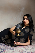 Black Palm Hand Embellished Cape