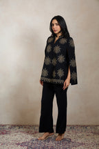 Black Palm Hand Embellished Cape