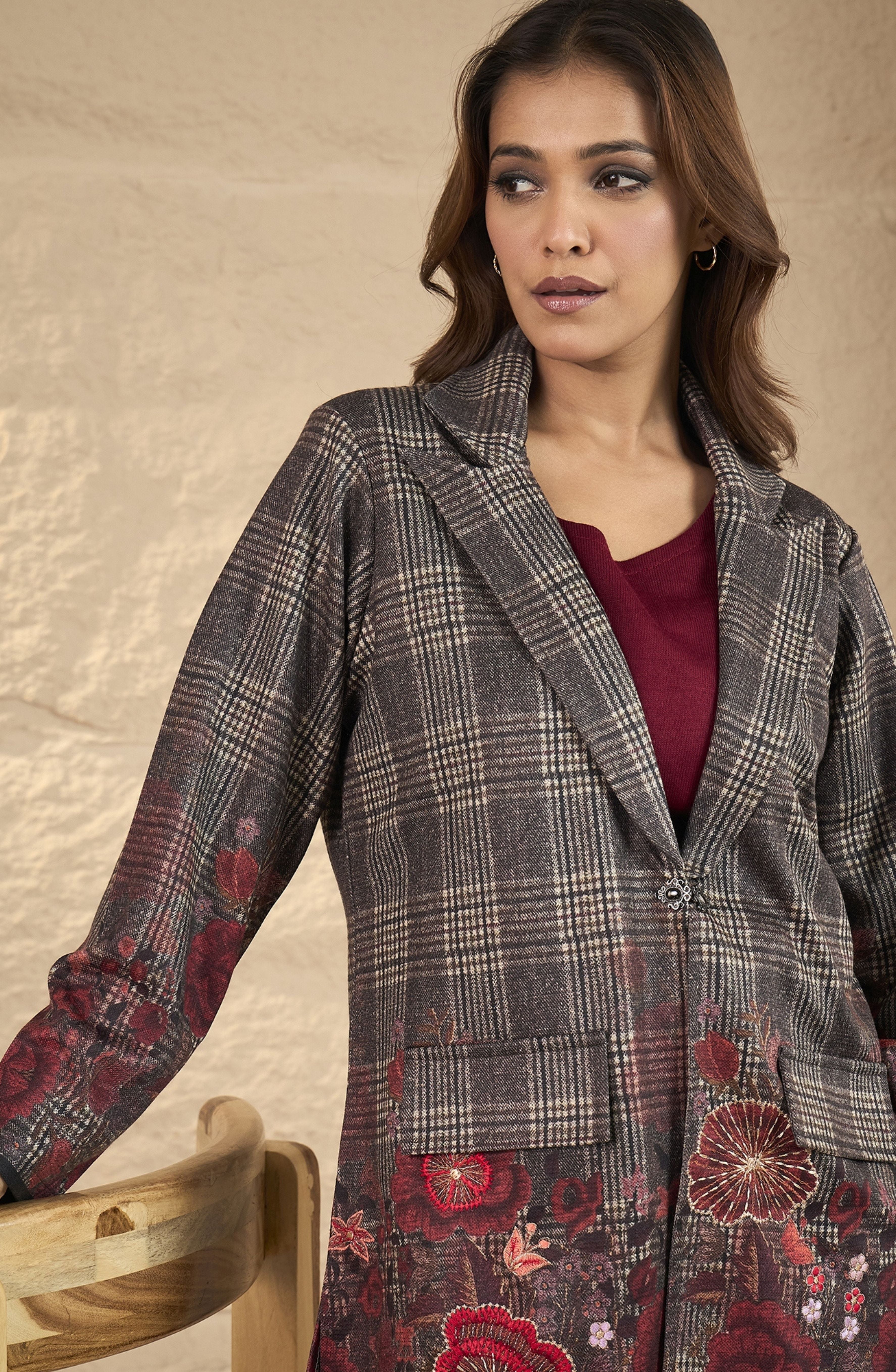 Checks Woolen Co-ord Set