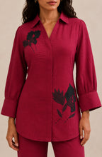 Red Luxe Embellished Co-Ord Set