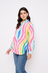 Multicolor Cotton Poplin Shirt