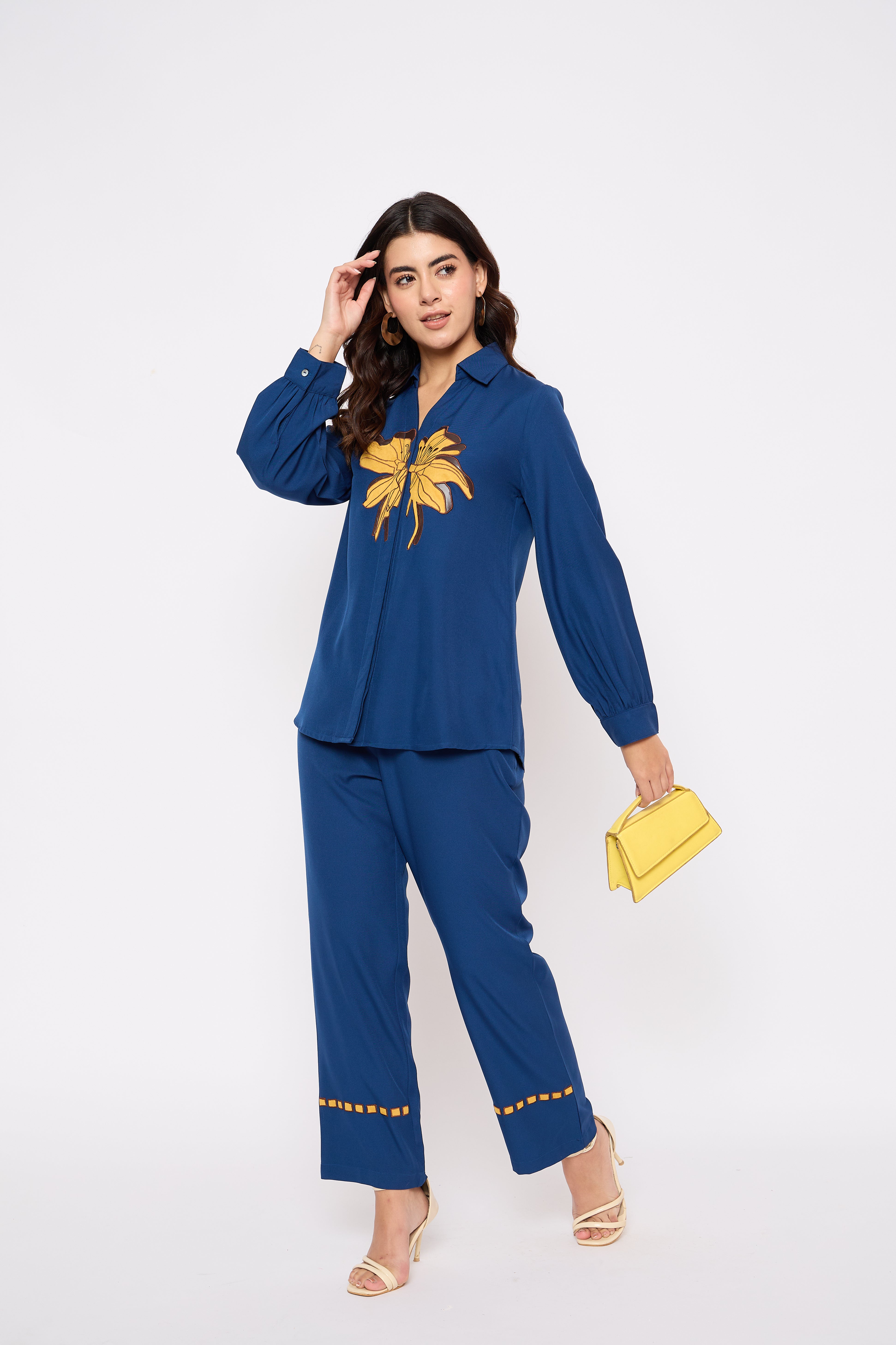 Royal Blue Patch Work Co-ord Set