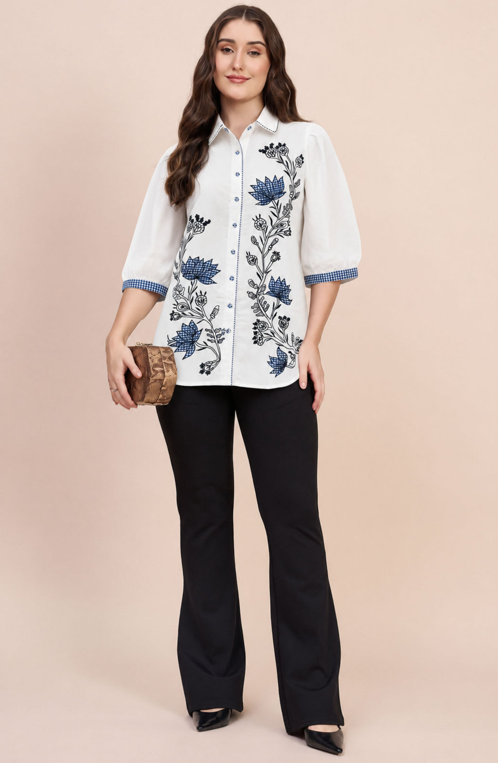 Off-White Embroidered Shirt