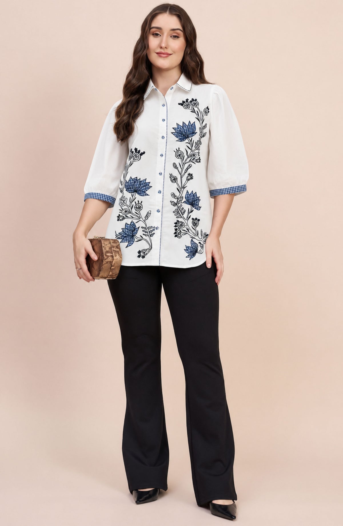 Off-White Embroidered Shirt