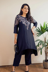 Black Floral embroidered Co-Ord set