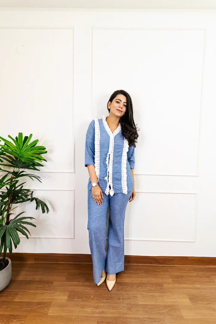 Stylish Cotton Denim Co-ord Set