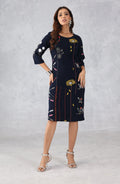Black Embroidered Dress
