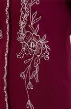 Wine Heirloom Embroidered Shirt