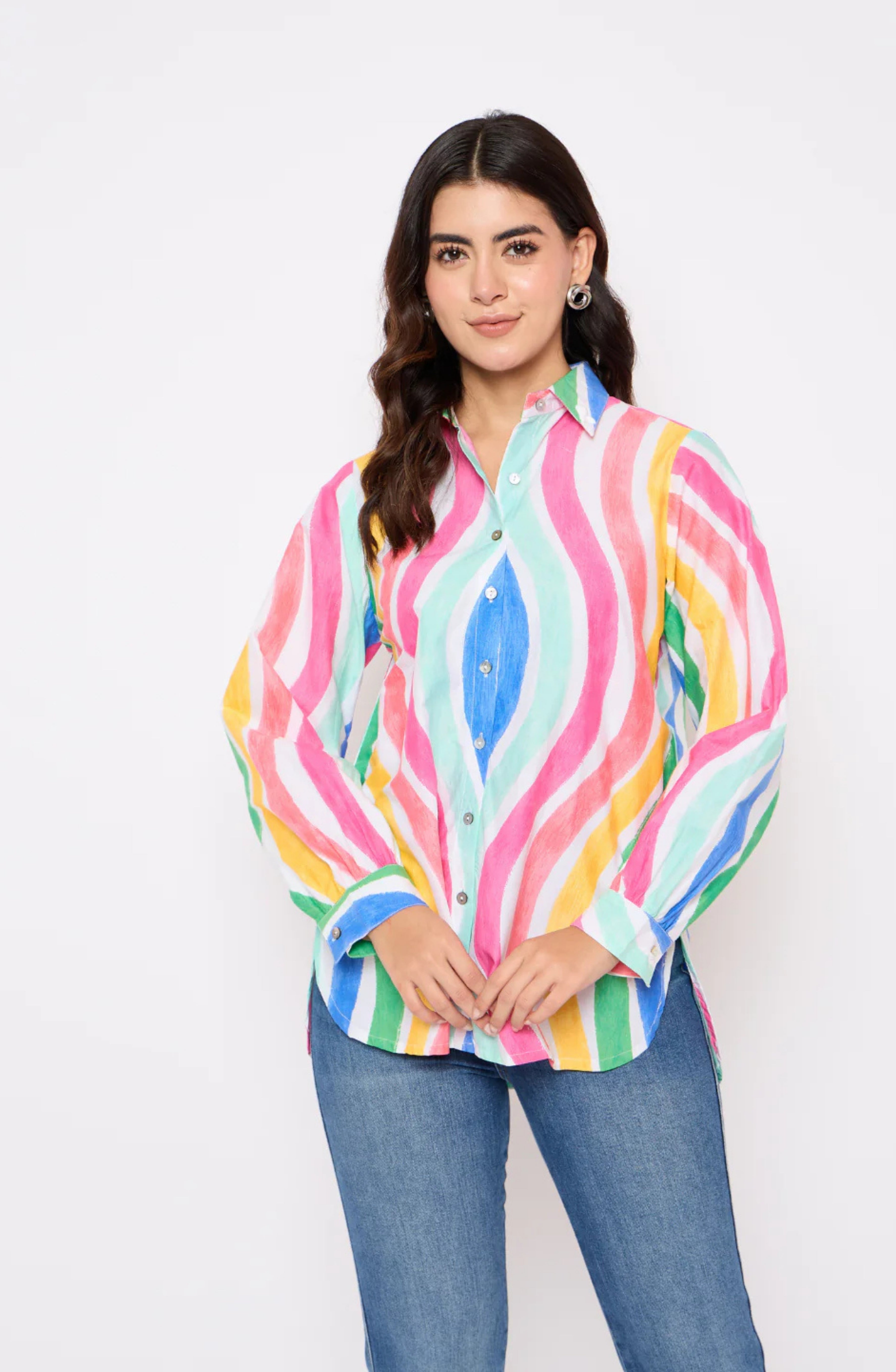 Multicolor Cotton Poplin Shirt