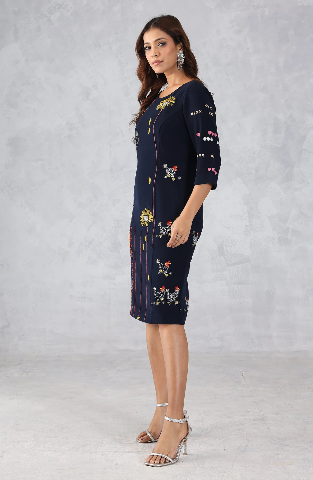Black Embroidered Dress