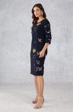 Black Embroidered Dress