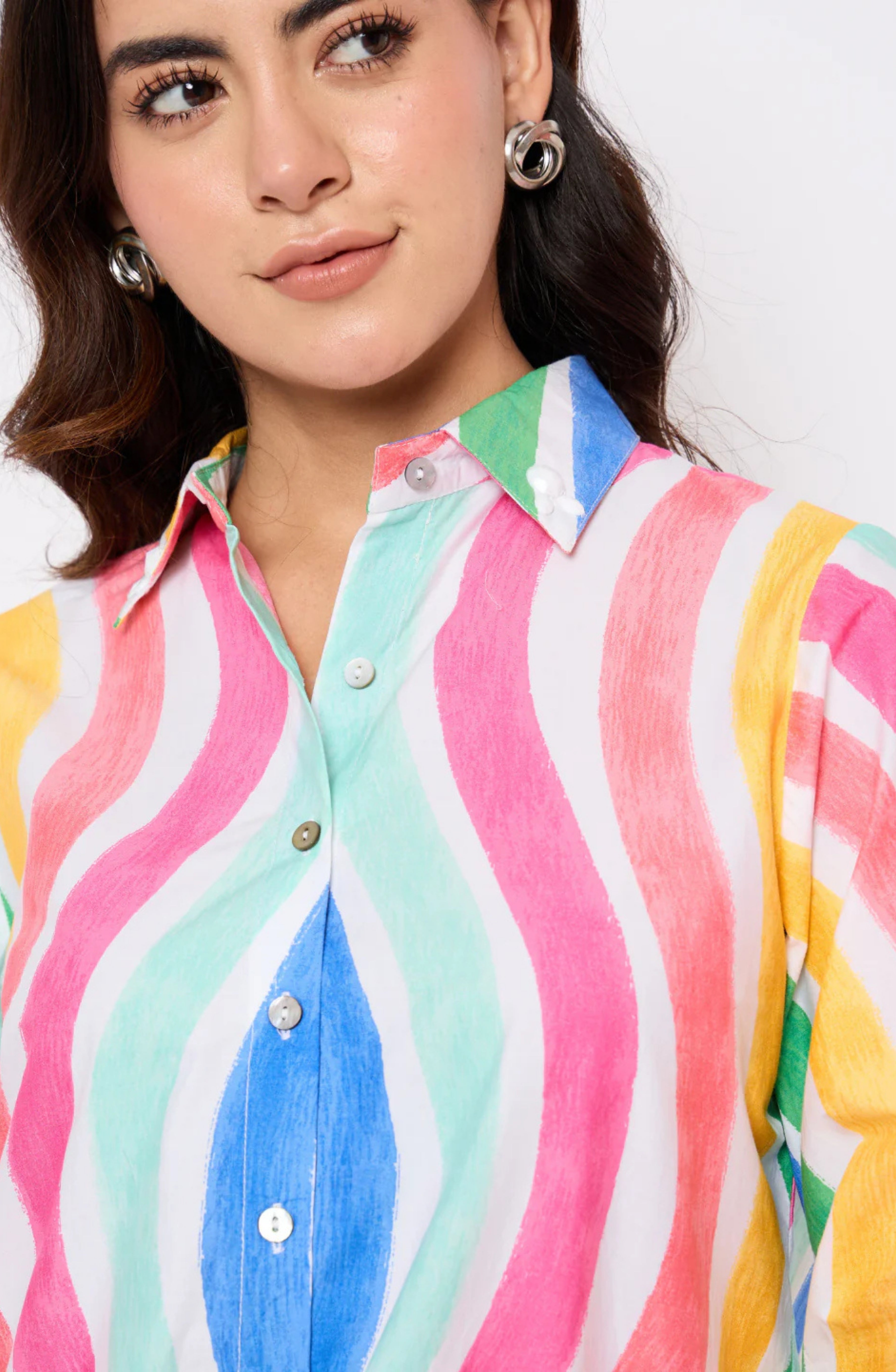Multicolor Cotton Poplin Shirt