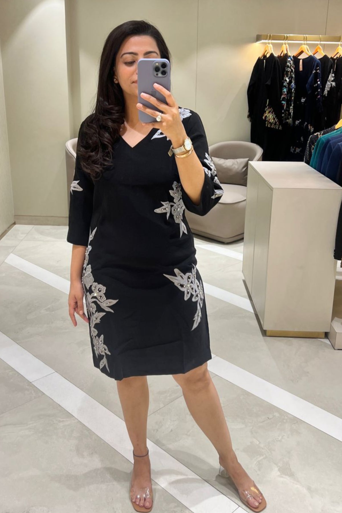 Black Patchwork Dress