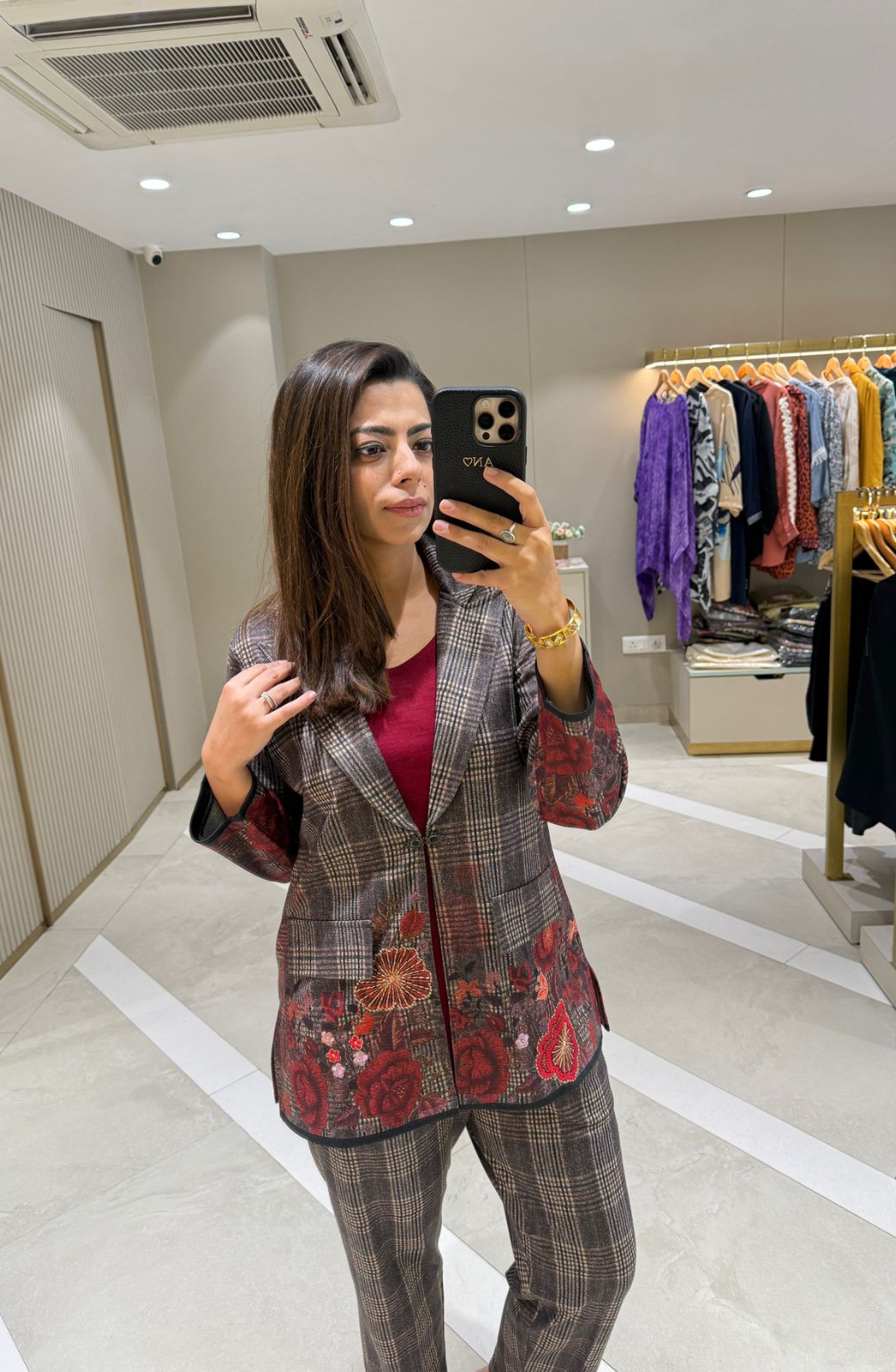 Checks Woolen Co-ord Set