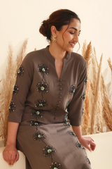 Ash Grey Kurta Set