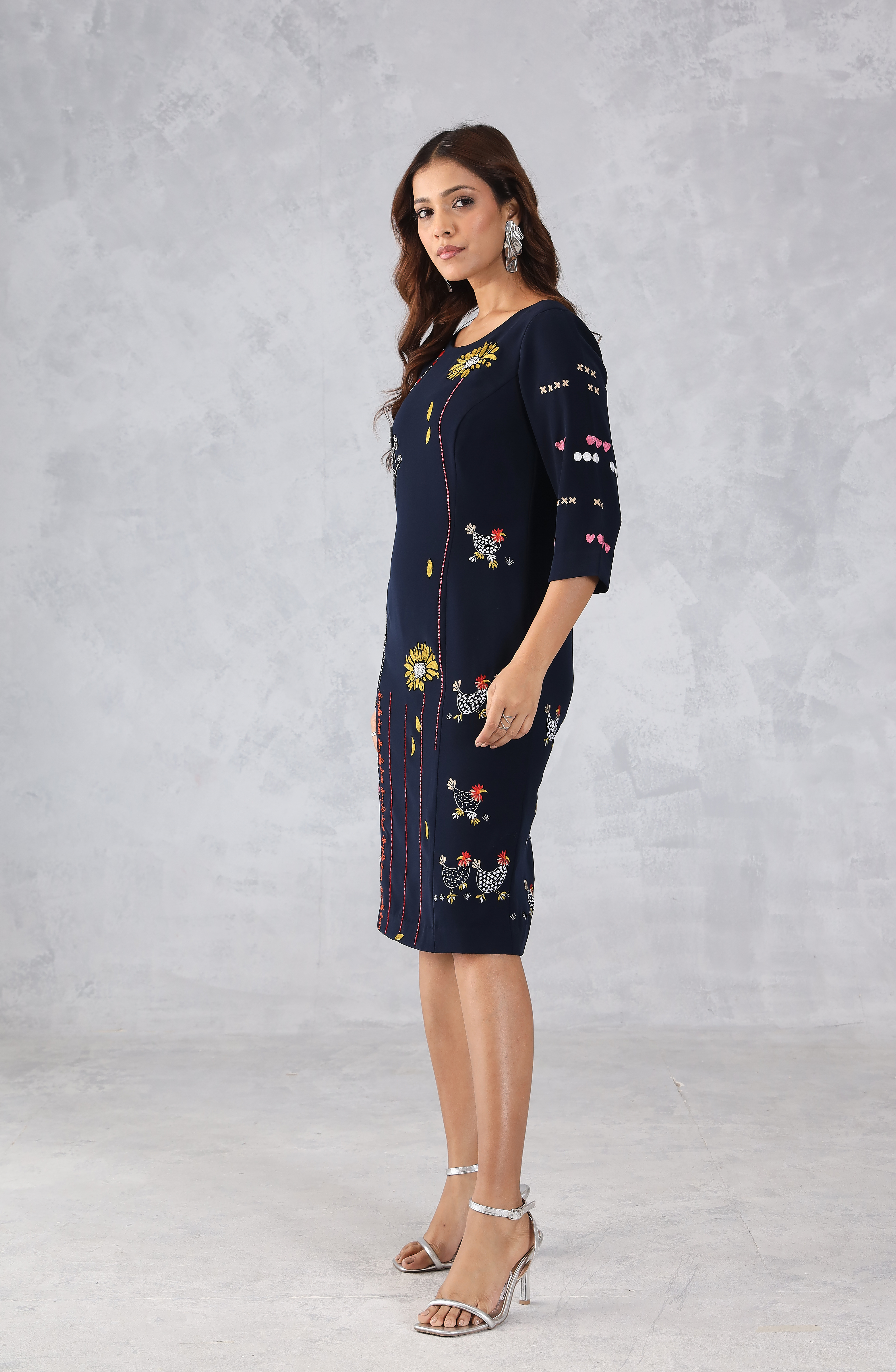 Black Embroidered Dress